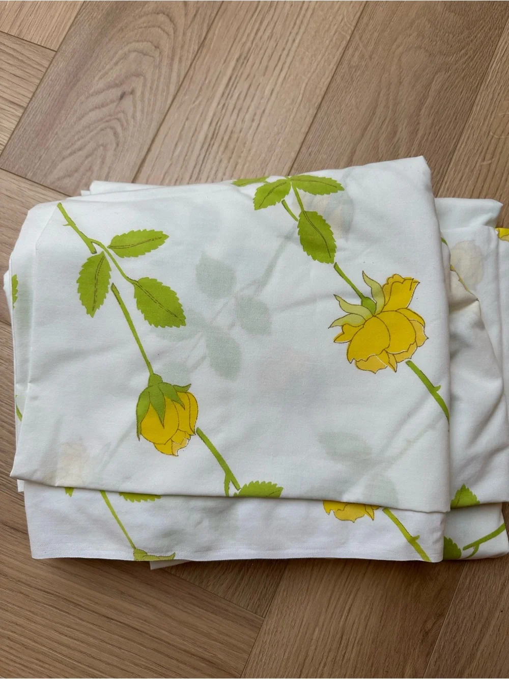 Floral Yellow Rose Cotton Sheet Set - Classic Home Bedding